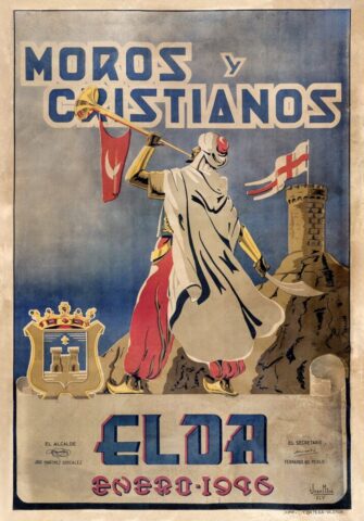 cartel moros cristianos elda 1946