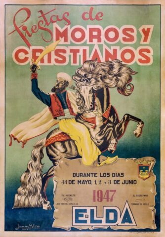 cartel moros cristianos elda 1947