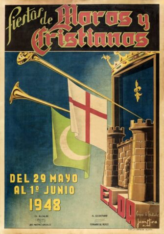 cartel moros cristianos elda 1948