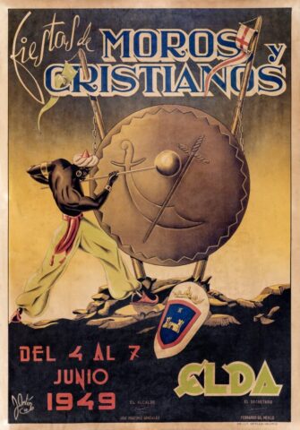 cartel moros cristianos elda 1949
