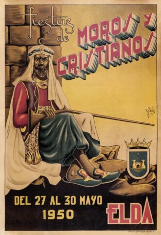 cartel moros cristianos elda 1950
