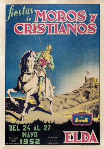 cartel moros cristianos elda 1952