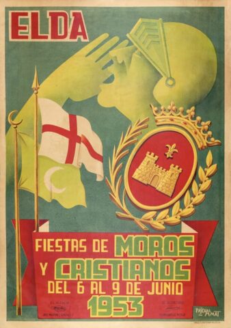 cartel moros cristianos elda 1953