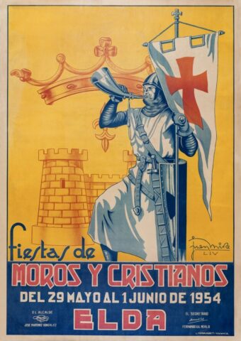cartel moros cristianos elda 1954