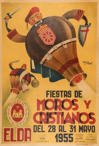 cartel moros cristianos elda 1955