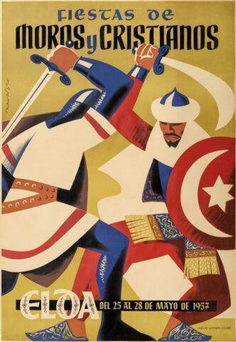 cartel moros cristianos elda 1957