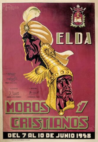 cartel moros cristianos elda 1958