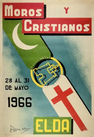 cartel moros cristianos elda 1966