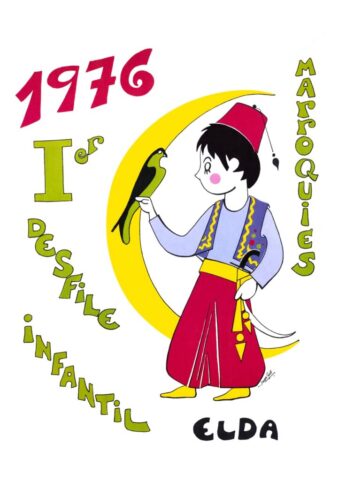 cartel moros cristianos elda 1976 desfile infantil