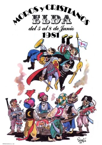 cartel moros cristianos elda 1981