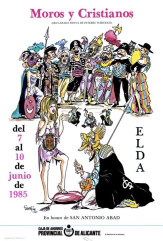 cartel moros cristianos elda 1985