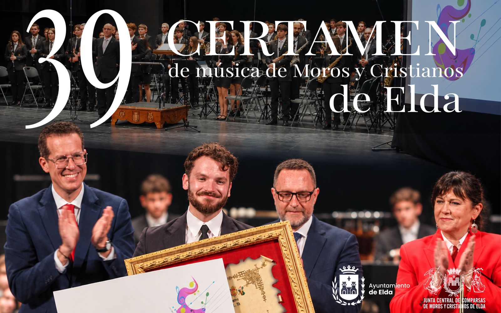 Anuncio del 39 Certamen de música de Moros y Cristianos de Elda